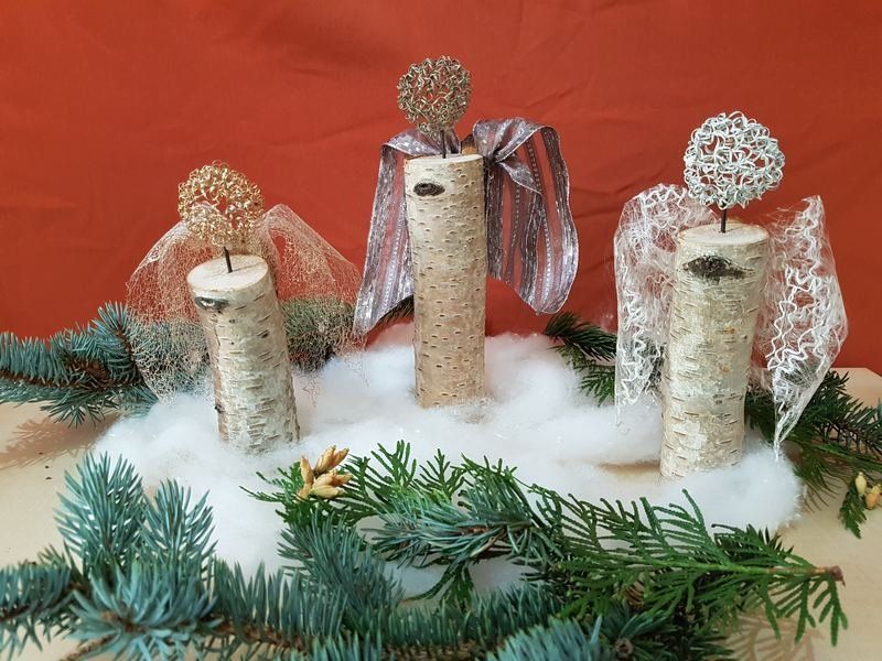 Klener Birken Engel Weihnachtsengel Unikat in Handarbeit hergestellt Exklusives Lieblingsstück Unikat Handarbeit