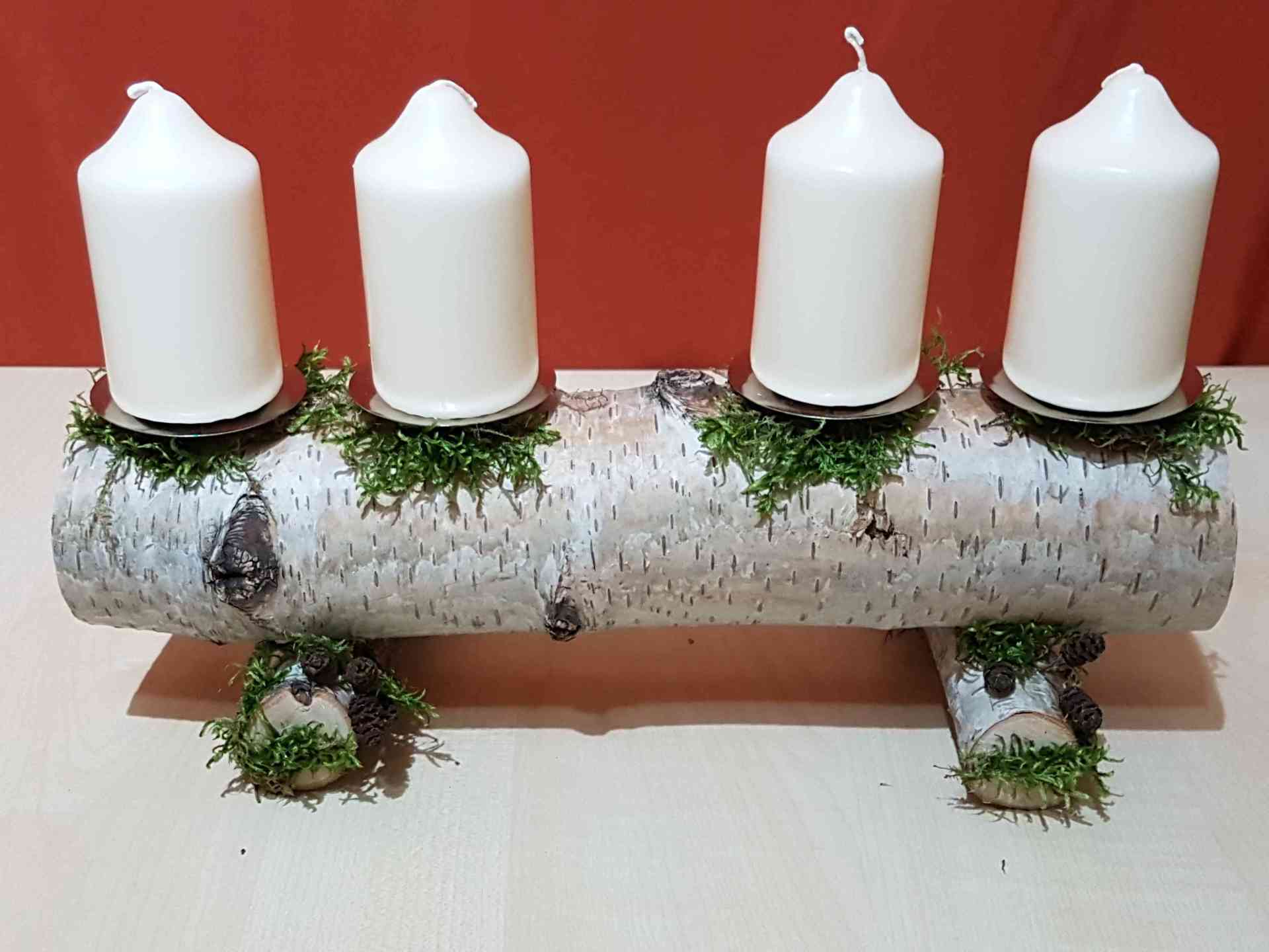 Kerzenständer Teelichhalter aus Holz Birke natur Exklusives Lieblingsstück Unikat Handarbeit