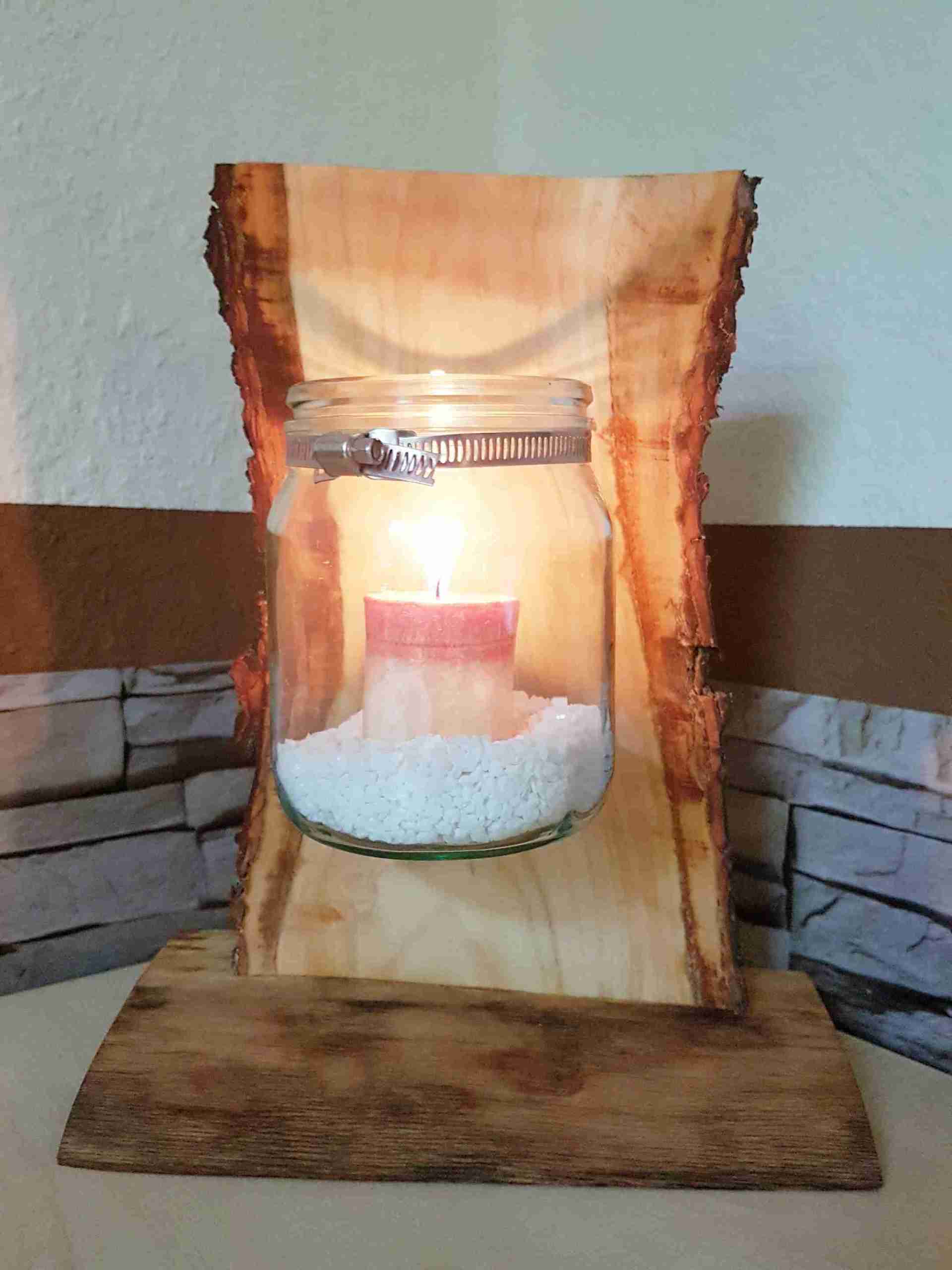 Kerzenständer Windlicht aus Holz Kirsche geölt Exklusives Lieblingsstück Unikat Handarbeit