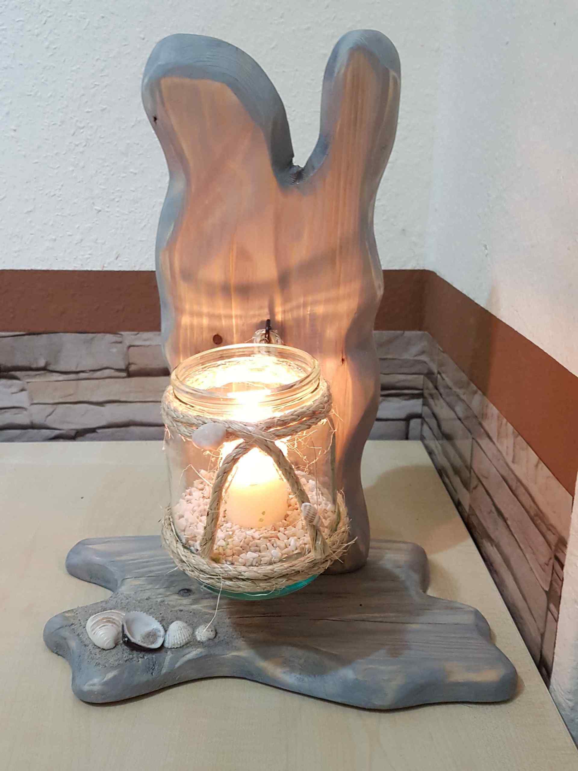 Kerzenständer Windlicht aus Holz Fichte gebeizt Exklusives Lieblingsstück Unikat Handarbeit