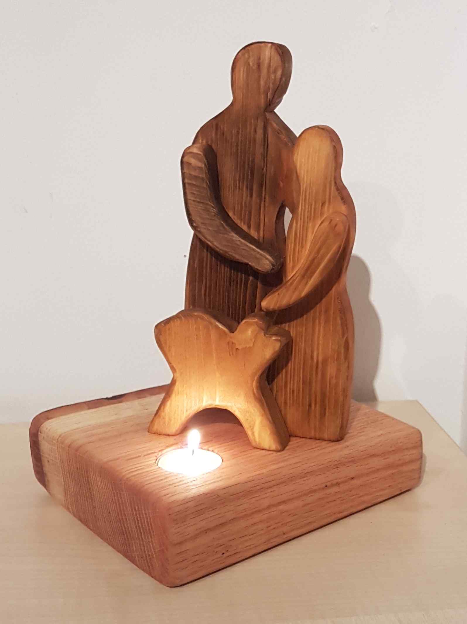 Kerzenständer stilistische Krippe Weihnachten Exklusives Lieblingsstück Unikat Handarbeit