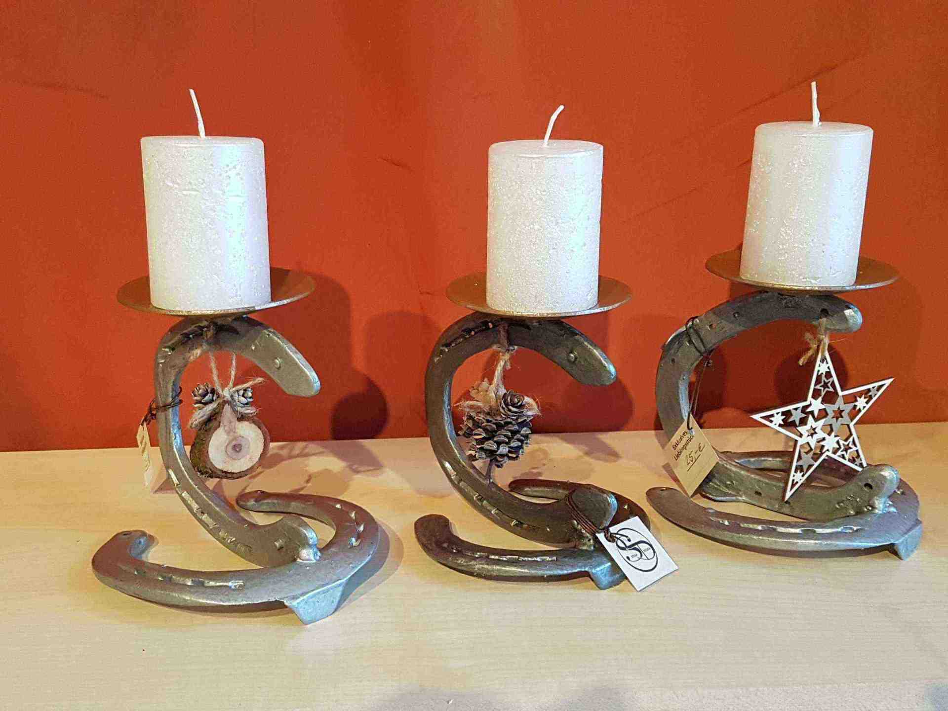 Kerzenständer aus alten Hufeisen Exklusives Lieblingsstück Unikat Handarbeit