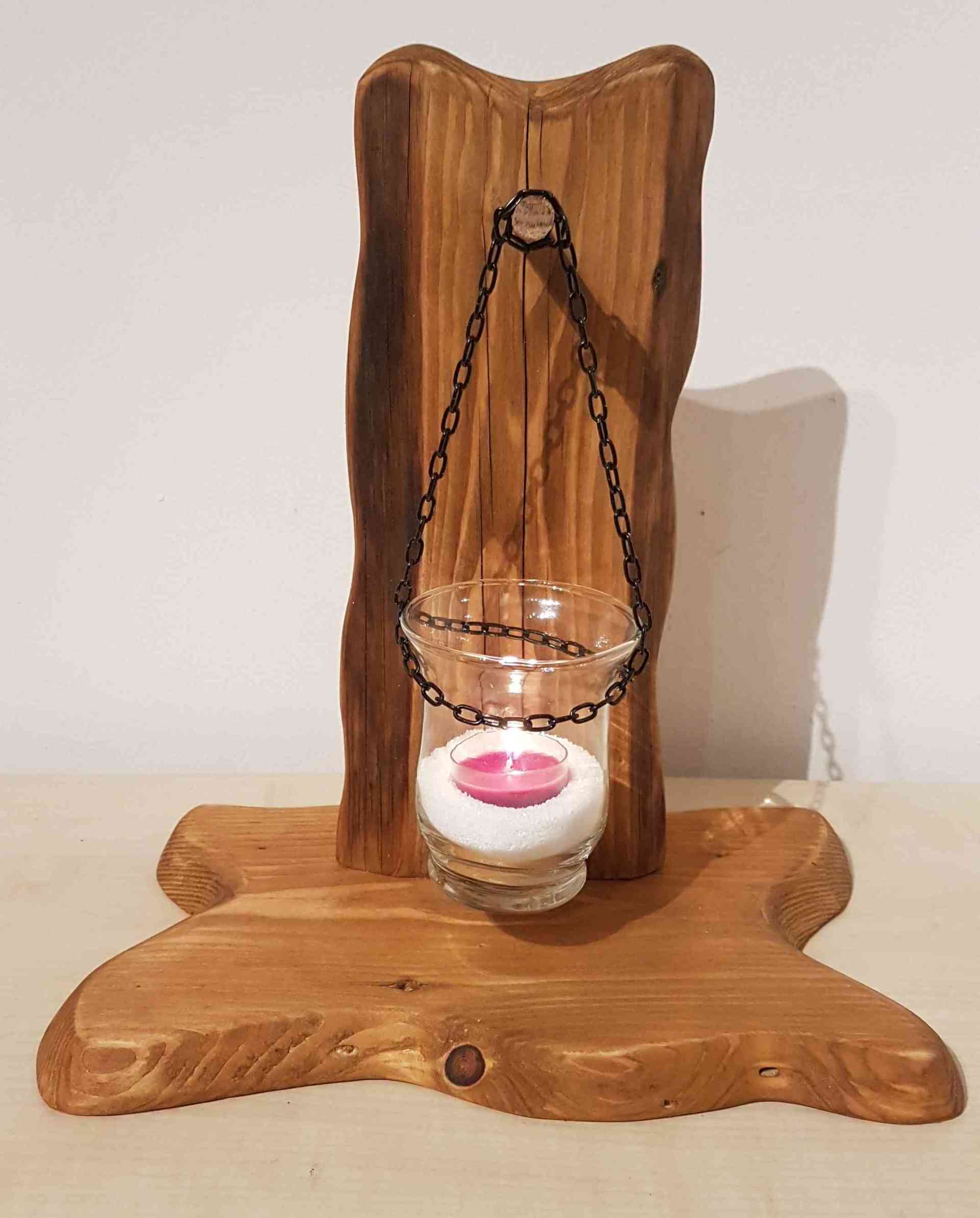 Kerzenständer Windlicht aus Holz Fichte geölt Exklusives Lieblingsstück Unikat Handarbeit