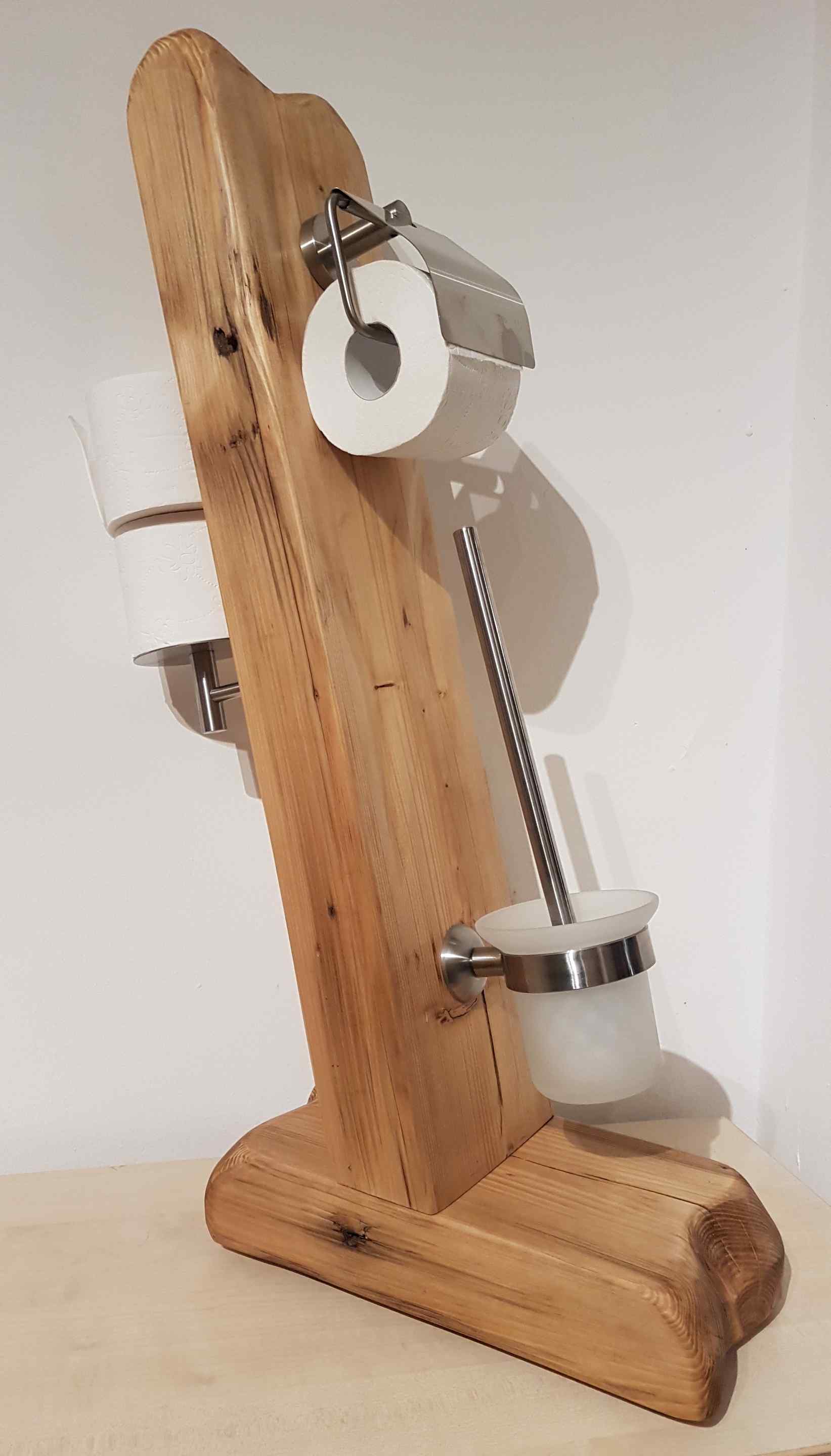 WC-Ständer WC-Garnitur aus alten Balken rustikal Exklusives Lieblingsstück Unikat Handarbeit