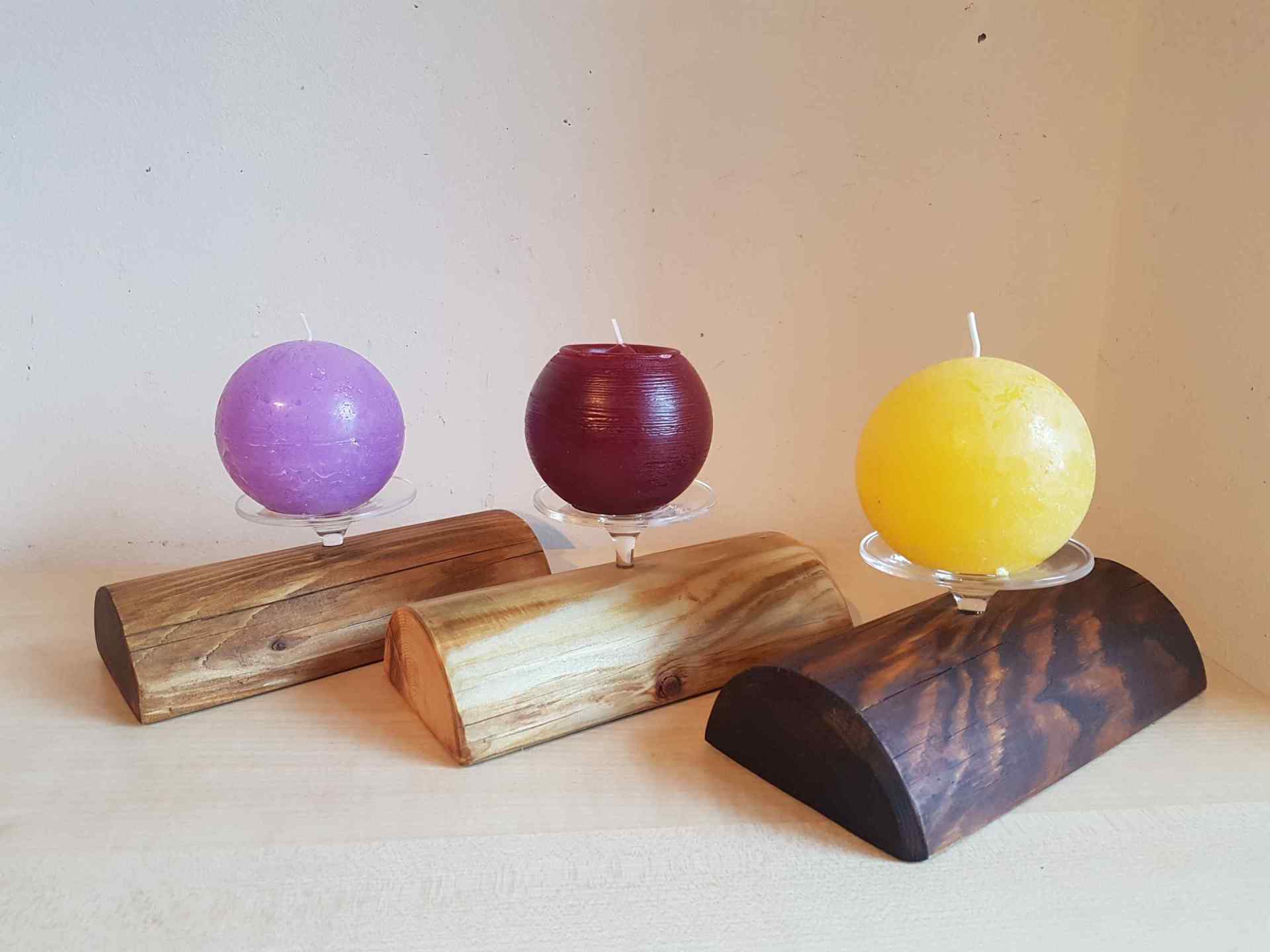 Kerzenständer aus alten Holzriegel mit Weinglasfuß Gaststättendekoration Exklusives Lieblingsstück Unikat Handarbeit