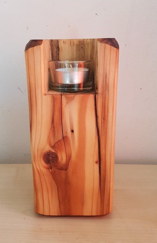 Kerzenständer Teelichhalter aus Holz alter Balken geölt Exklusives Lieblingsstück Unikat Handarbeit