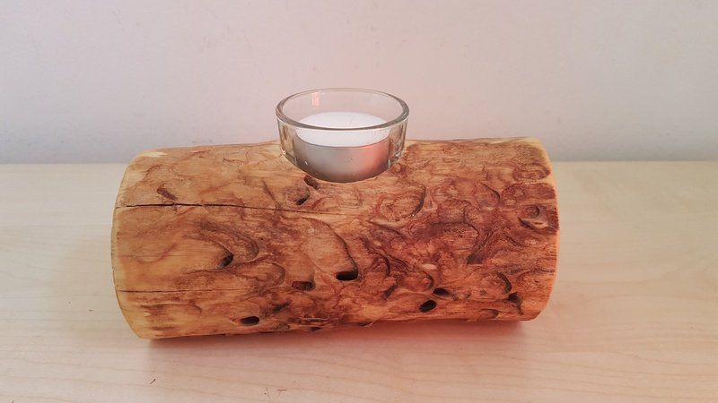 Kerzenständer Teelichhalter aus Holz Esche geölt Exklusives Lieblingsstück Unikat Handarbeit