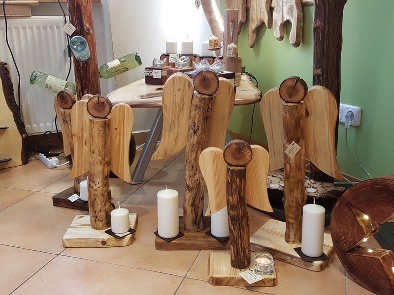 individuelle große Holz Engel Weihnachtsengel als Kerzenständer Unikat in Handarbeit hergestellt Exklusives Lieblingsstück Unikat Handarbeit