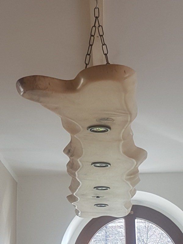 Deckenlampe aus Ahorn mit Spots / Einbaustrahler Unikat Exklusives Lieblingsstück