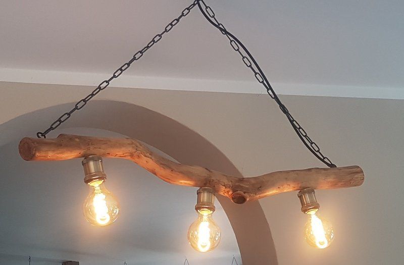 Deckenlampe aus Hartholz Ast Unikat Exklusives Lieblingsstück