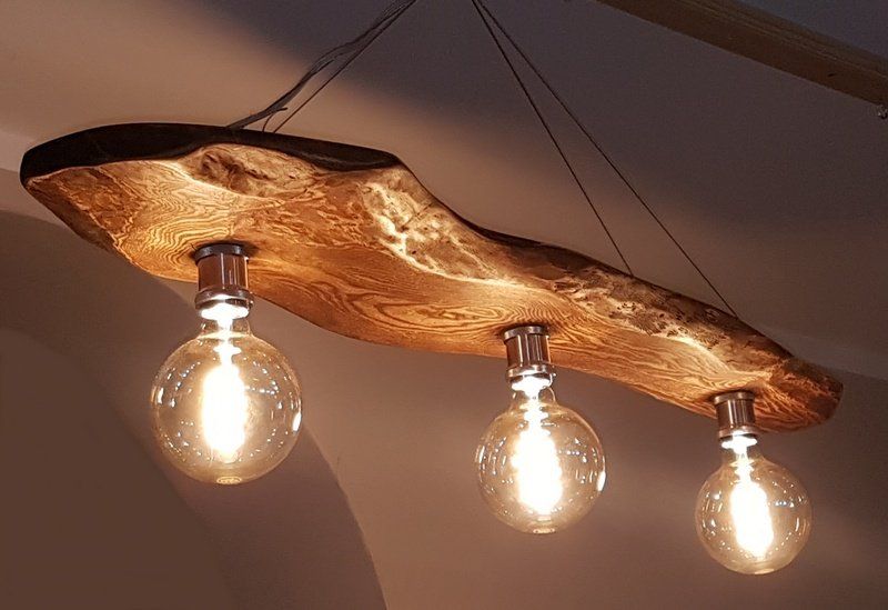 Deckenlampe aus Esche gebeizt Unikat Exklusives Lieblingsstück