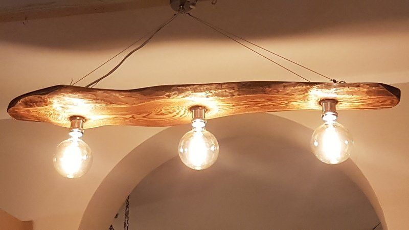 Deckenlampe aus Esche gebeizt Unikat Exklusives Lieblingsstück