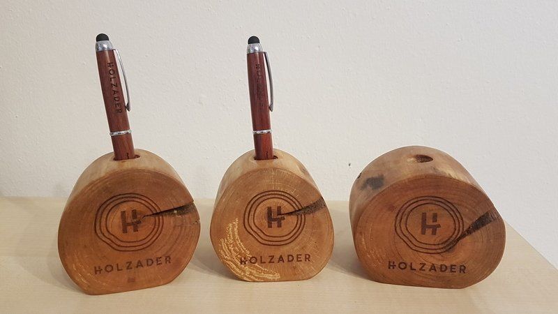 Give-aways Stiftehalter mit Lasergravur Kundengeschenk Präsente Exklusives Lieblingsstück