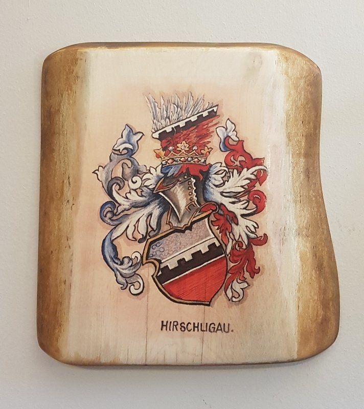 Familienwappen per Fototransfer auf Holz als Wandbild Exklusives Lieblingsstück