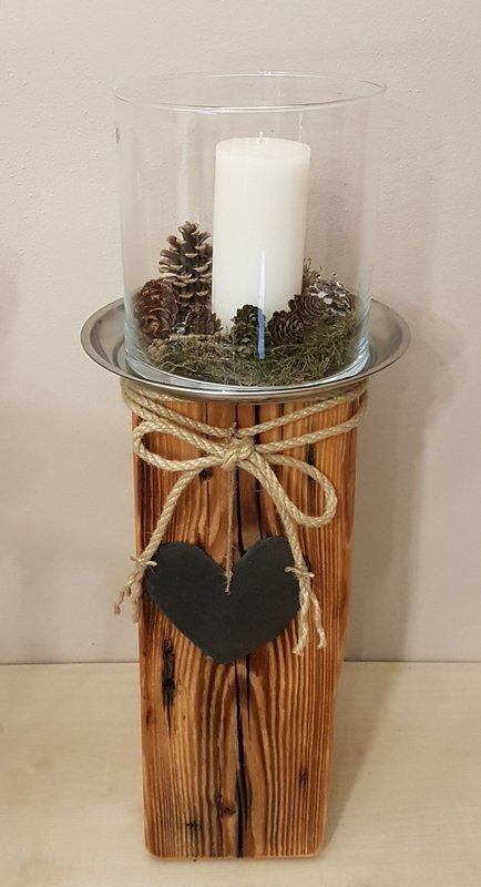 Holzständer alter Balken Stele Kerzenständer Exklusives Lieblingsstück Unikat Handarbeit