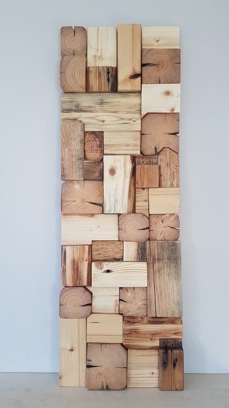großes Wandbild aus alten Balken Collage Exklusives Lieblingsstück Unikat Handarbeit