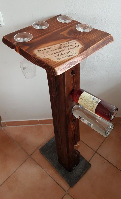 Weinständer Fototransfer auf Holz als Exklusives Lieblingsstück