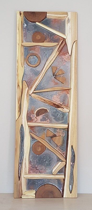 silber bronze kupfer Wandbild aus Robinie und Epoxidharz Epoxy Collage Exklusives Lieblingsstück Unikat Handarbeit