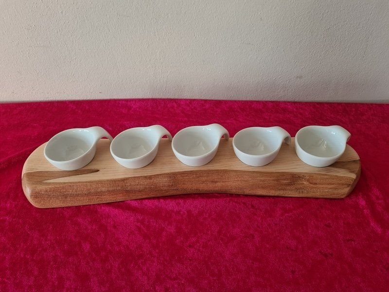 Servierbrett mit Schälchen aus Ahorn Unikat Exklusives Lieblingsstück Hochzeitsgeschenk