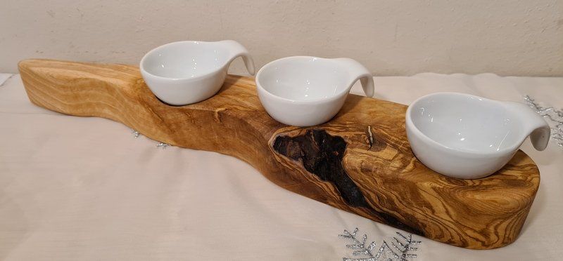 Servierbrett mit Schälchen aus Esche Unikat Exklusives Lieblingsstück Hochzeitsgeschenk