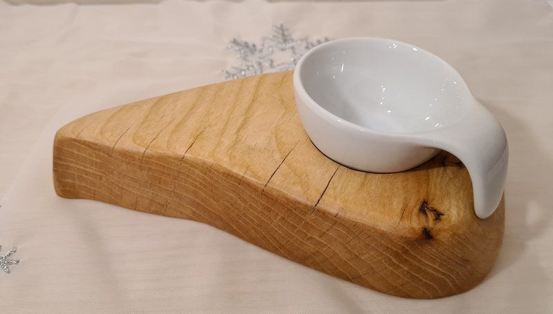 Servierbrett Servierplatte mit Schälchen aus Ahorn mit lebensmittelechtem Holzöl behandelt Exklusives Lieblingsstück Unikat Handarbeit