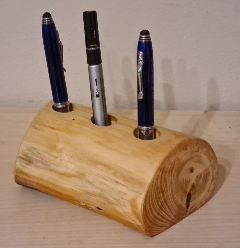 Stiftehalter Esche geölt Holz Natur Exklusives Lieblingsstück Unikat Handarbeit