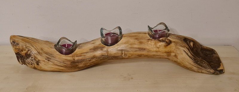 Kerzenständer Teelichhalter aus Holz Wurzel geölt Exklusives Lieblingsstück Unikat Handarbeit