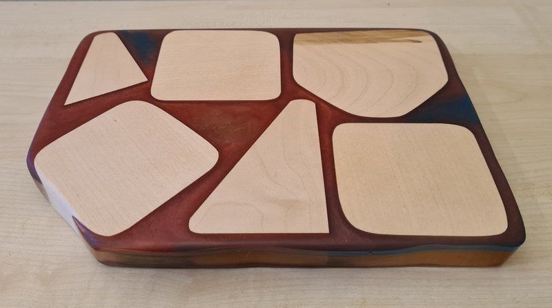 Untersetzer Tischdeko Holzscheiben mit Epoxy Unikat Exklusives Lieblingsstück