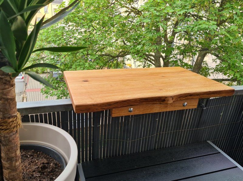 Balkonablage Balkontisch Eiche geölt