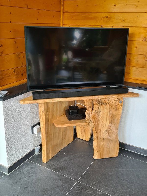 Fernsehtisch Ecktisch aus Ahorn geölt Exklusives Lieblingsstück Unikat Handarbeit