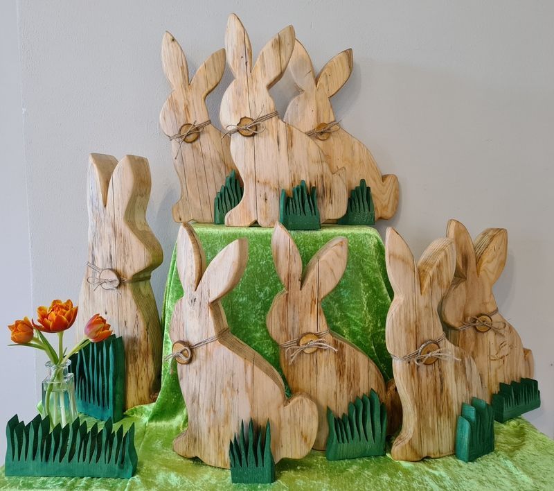 Osterhasen aus Schwarten Fichte Präsente Exklusives Lieblingsstück