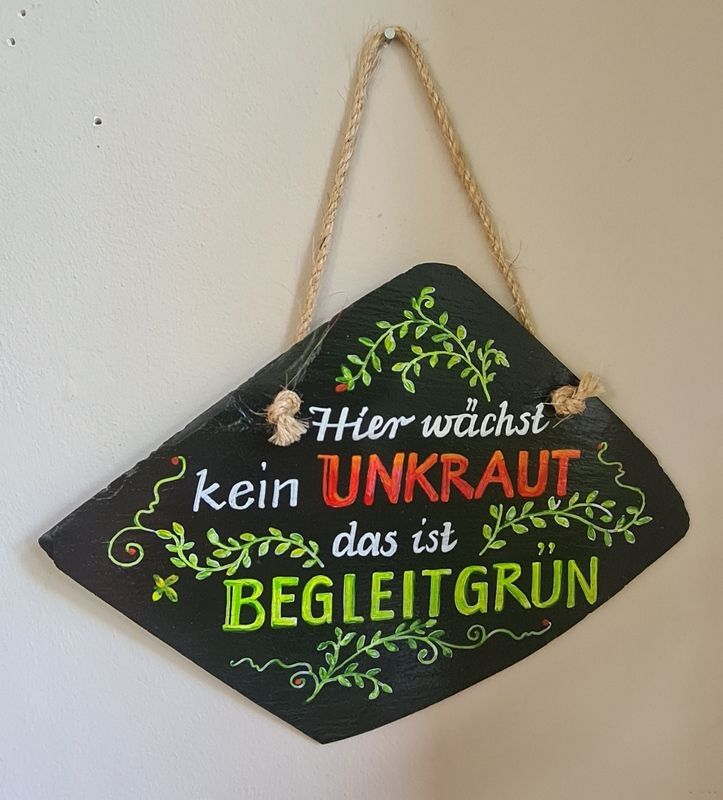 handbemalte alte Schiefer zum Aufhängen Exklusives Lieblingsstück Unikat Handarbeit