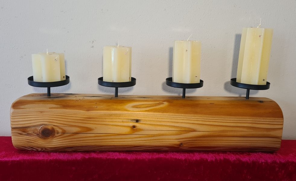 Kerzenständer Teelichthalter aus Holz alte Balken geölt Exklusives Lieblingsstück Unikat Handarbeit