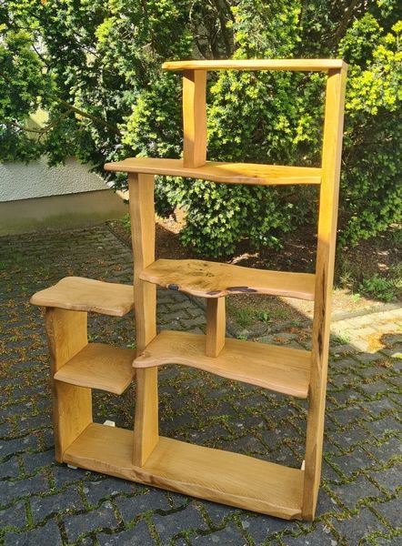 Regal Raumteiler aus Eiche Baumscheiben geölt Exklusives Lieblingsstück Unikat Handarbeit