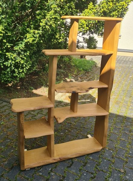 Regal Raumteiler aus Eiche Baumscheiben geölt Exklusives Lieblingsstück Unikat Handarbeit