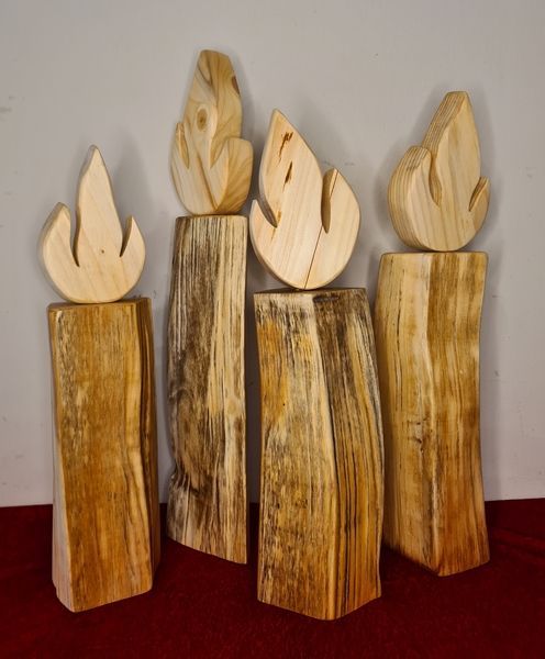 Kerze Holz Unikat in Handarbeit hergestellt Exklusives Lieblingsstück Unikat Handarbeit