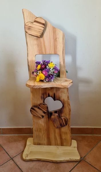 Holzstehle Hochzeit Holz Unikat in Handarbeit hergestellt Exklusives Lieblingsstück Unikat Handarbeit