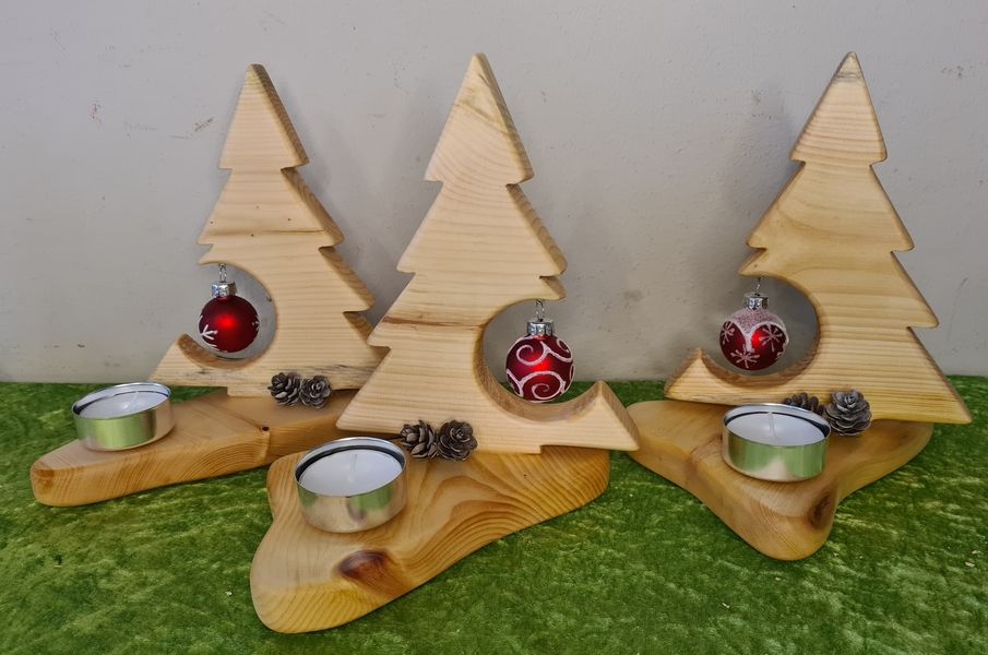 Kerzenständer Teelichthalter Weihnachtsbäumchen Weihnachten Zirbe Advent Exklusives Lieblingsstück Unikat Handarbeit