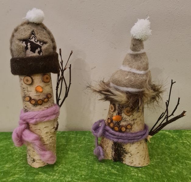 Schneemann Holz Unikat in Handarbeit hergestellt Exklusives Lieblingsstück Unikat Handarbeit