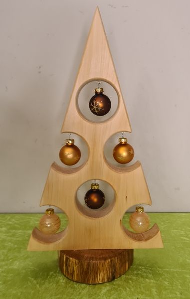 Weihnachtsbaum mit Kugel Holz Unikat in Handarbeit hergestellt Exklusives Lieblingsstück Unikat Handarbeit