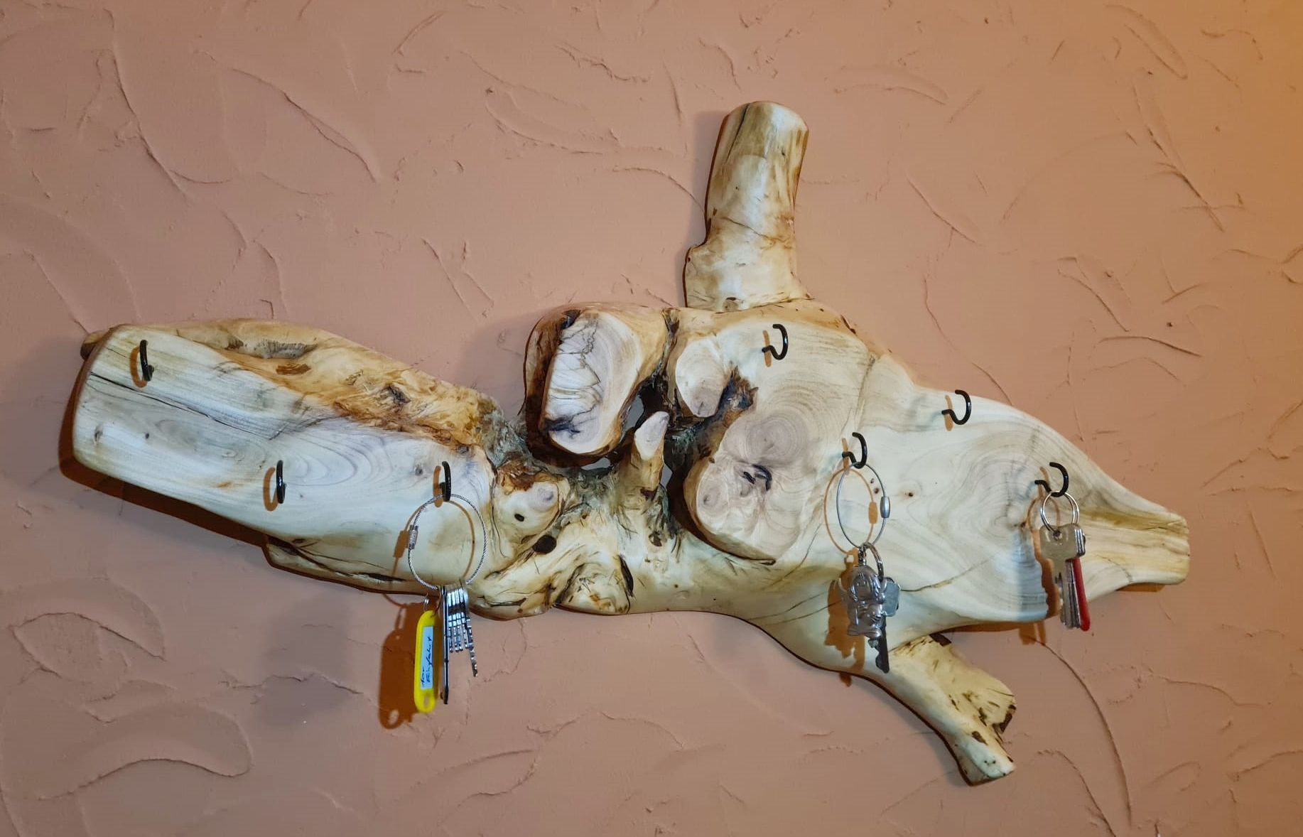 Schlüsselbrett Hakenleiste aus Wurzel Exklusives Lieblingsstück Unikat Handarbeit