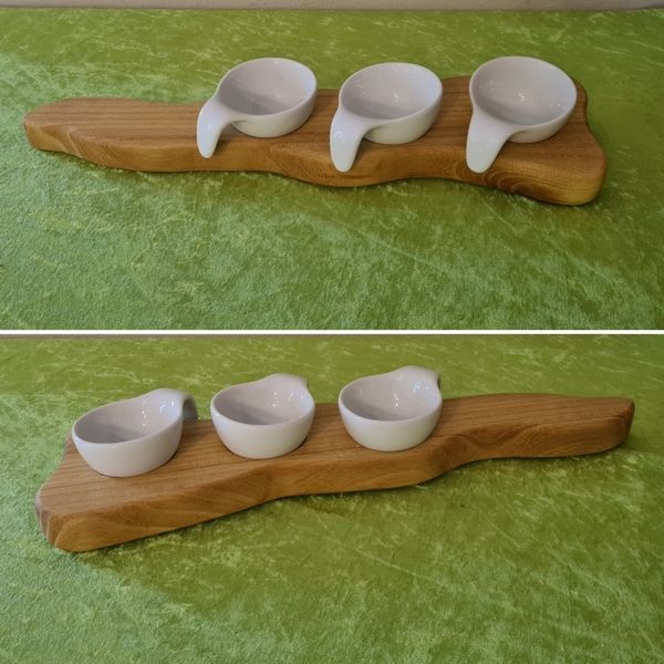 Servierbrett mit Schälchen aus Robinie Unikat Exklusives Lieblingsstück Hochzeitsgeschenk