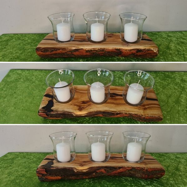 Kerzenständer Weide geölt Exklusives Lieblingsstück Unikat Handarbeit