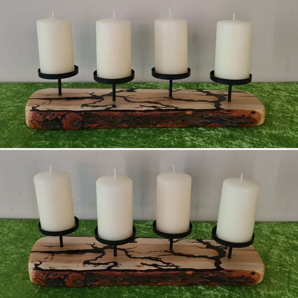 Kerzenständer aus Weide Weihnachten Advent Exklusives Lieblingsstück Unikat Handarbeit