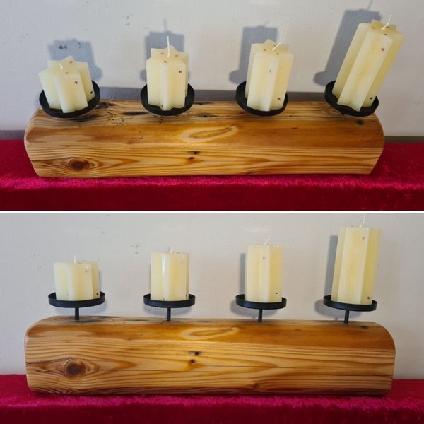 Kerzenständer Teelichthalter aus Holz alte Balken geölt Exklusives Lieblingsstück Unikat Handarbeit