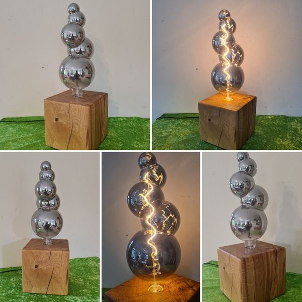 Tischlampe Holz Eiche Unikat Exklusives Lieblingsstück