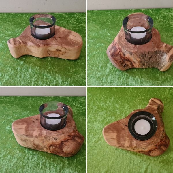 Kerzenständer Teelichthalter aus Holz Ahorn geölt Exklusives Lieblingsstück Unikat Handarbeit
