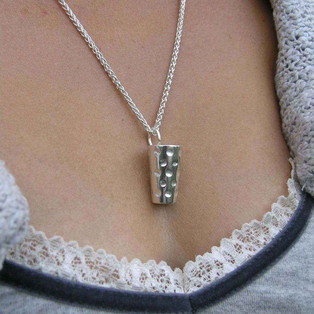 Dubbeglas-Anhänger, silber glänzend