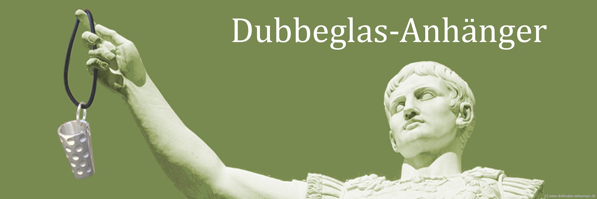 Dubbeglasanhänger Logo