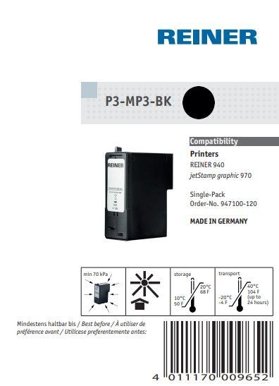 ficha datos seguridad cartucho P3-MP3-BK